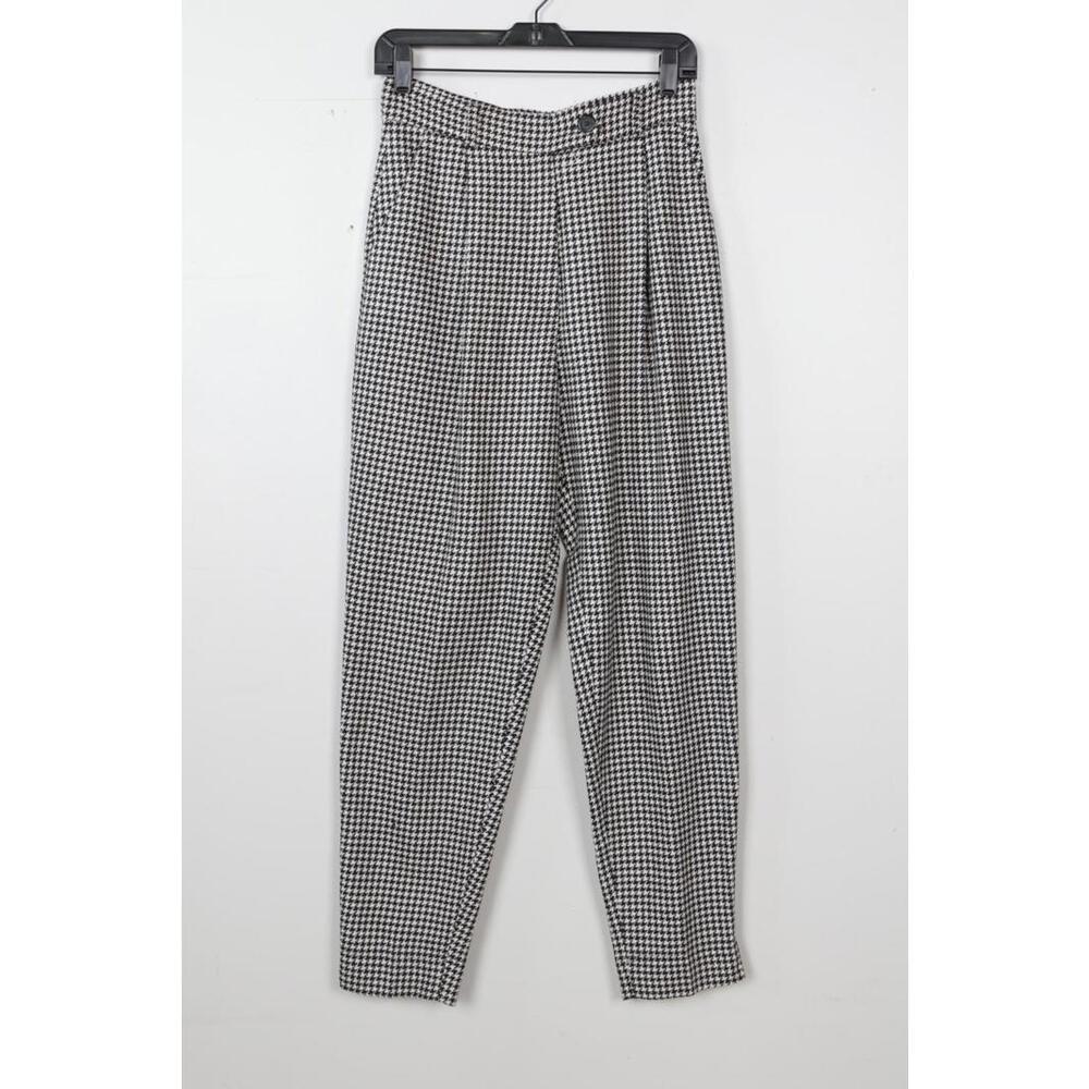 90s Cheap and Chic by Moschino Houndstooth Straight-Leg-Pant